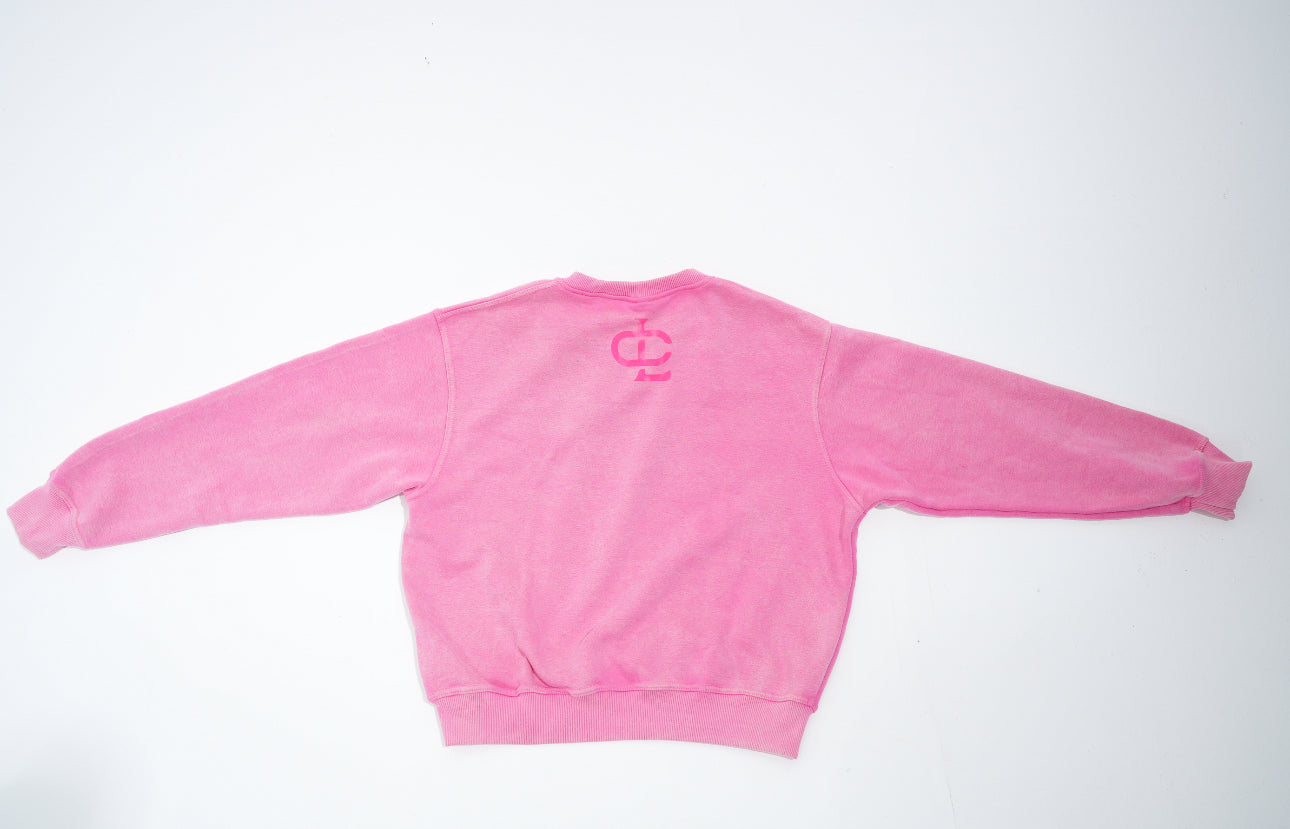 Pink Lonely community crew neck