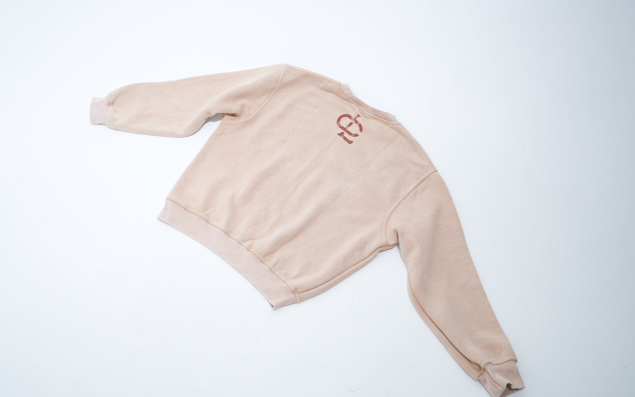 Tan lonely community crew neck